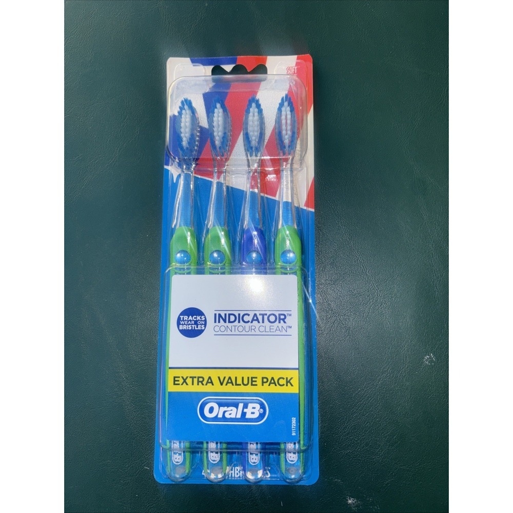 Oral-B Indicator Toothbrushes Soft 4 Pack ORIGINAL RARE HTF